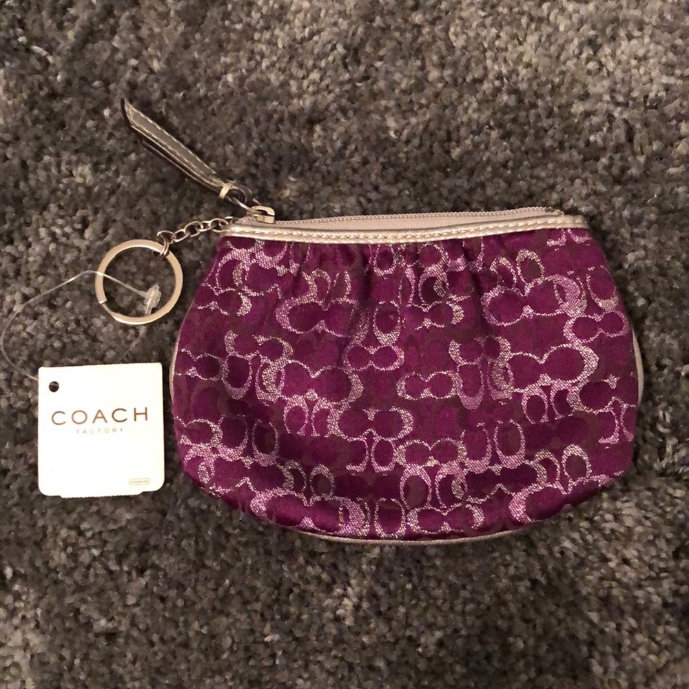 Purple Coach Coin Purse